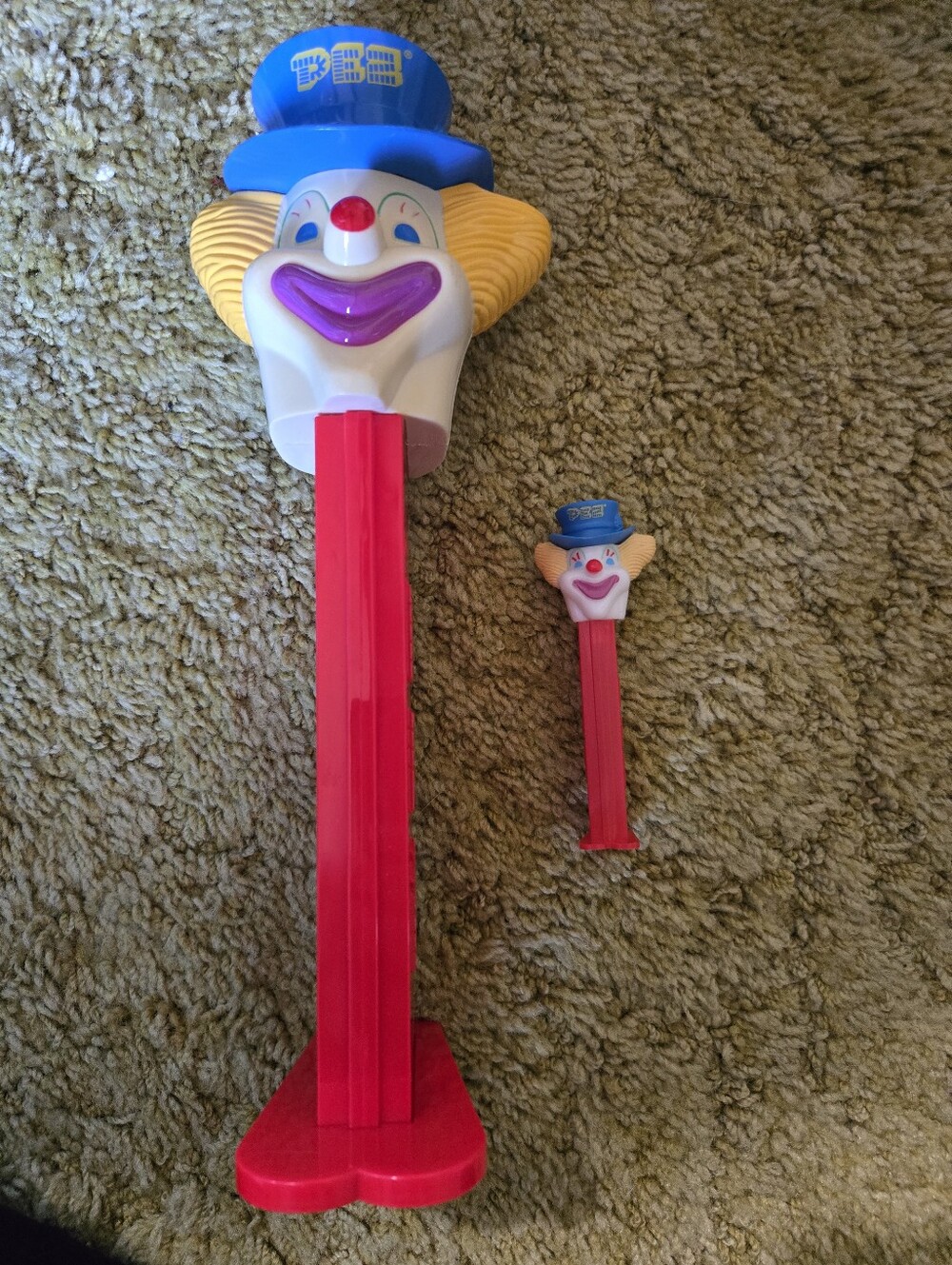 Vintage Clown Pez Large And Small
